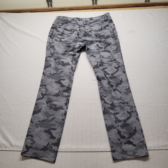 New G Fore Golf Pants Mens 34/31 Stretch Trouser Gray Camo Slim Performance - Picture 14 of 15